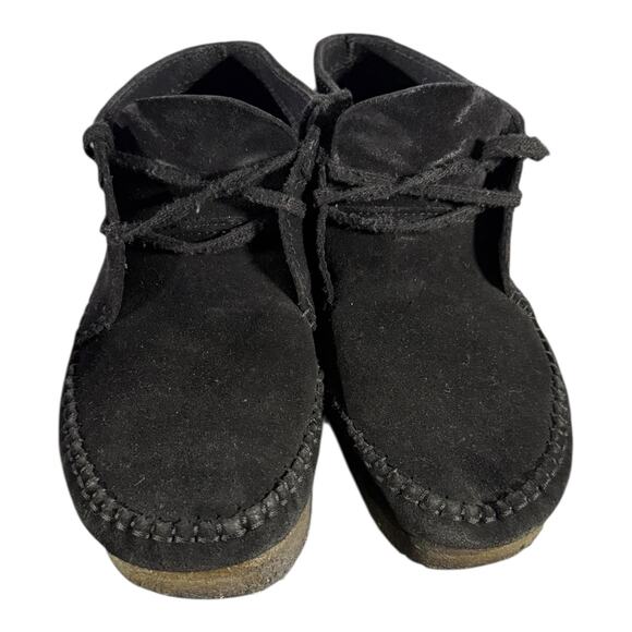 Clarks Originals Wallabee Boot Men’s 9 Black Suede Leather Crepe Sole Moccasin - Picture 3 of 8